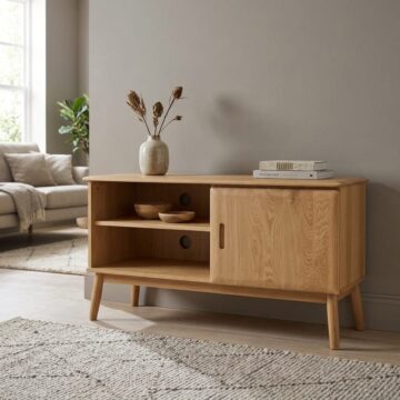 Cheshire Oak 1 Door TV Cabinet 110cm