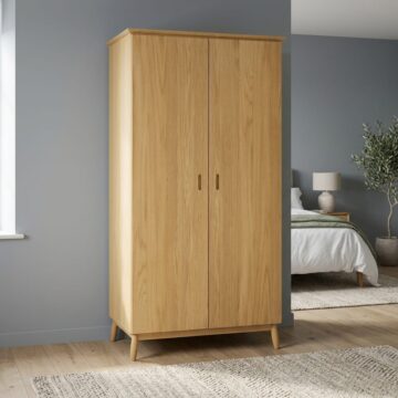 Cheshire Oak 2 Door Wardrobe