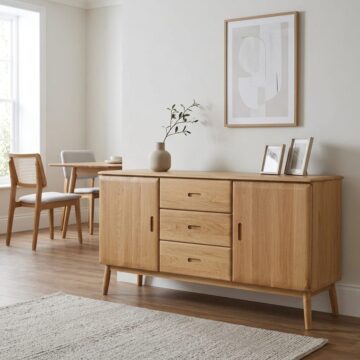 Cheshire Oak 2 Door 3 Drawer Sideboard
