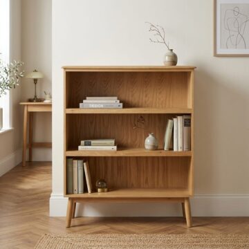 Cheshire Oak Wide Bookcase