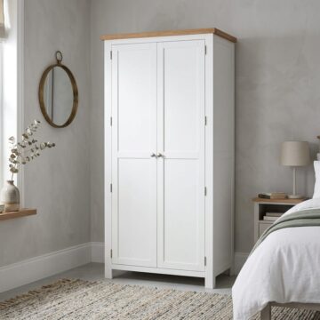 Wynyard White Double 2 Door Wardrobe