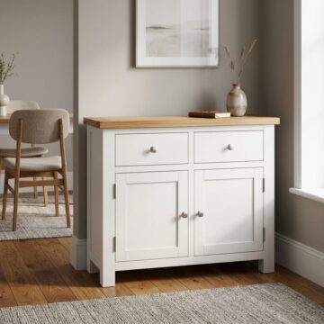 Wynyard White 2 Door 2 Drawer Sideboard | Assembled