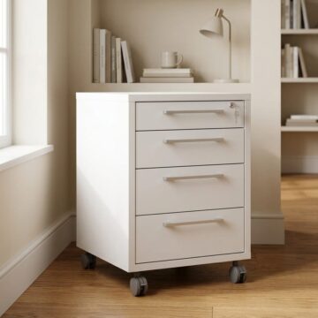 Kansas Mobile Cabinet in White
