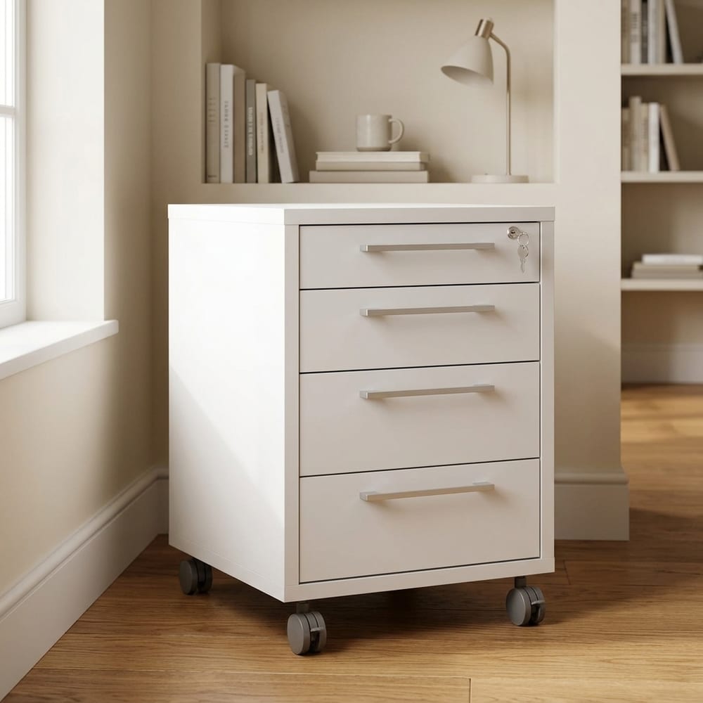 Kansas Mobile Cabinet in White