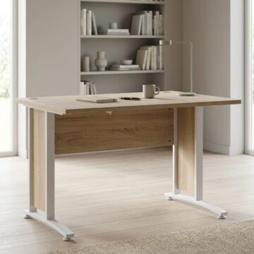Kansas Desk 120 cm | Oak Finish | White Legs