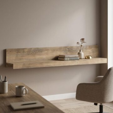 Compton Wall Shelf 135cm | Chestnut Finish