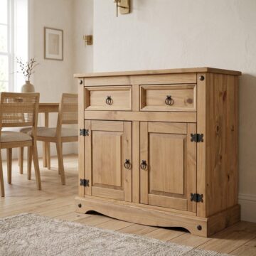 Azusa Small 2 Door 2 Drawer Sideboard | Antique Waxed Pine