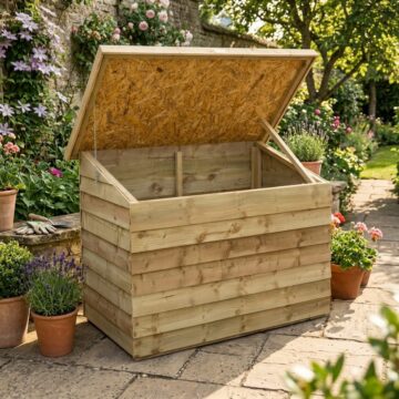 Oakworld Alfresco Overlap Patio Chest | Natural Timber