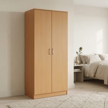 Shevington 2 Door Wardrobe | Beech Finish