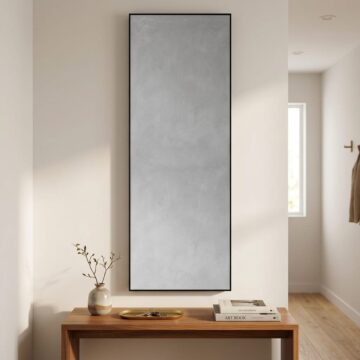 Reflections Black Leaner Mirror | Assembled