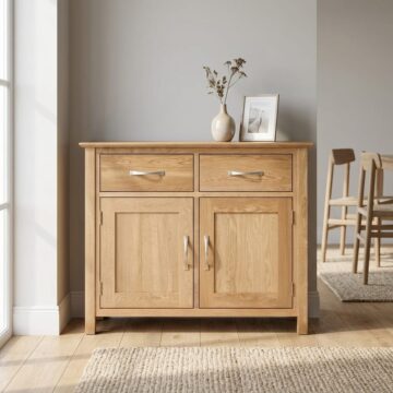 Devon Oak 2 Door Sideboard | Assembled