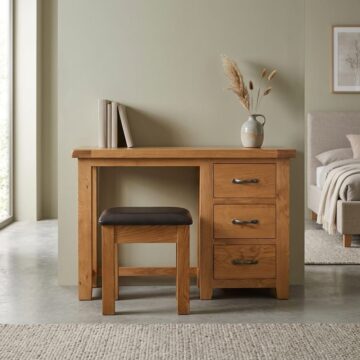 Summer Oak 3 Drawer Dressing Table Set