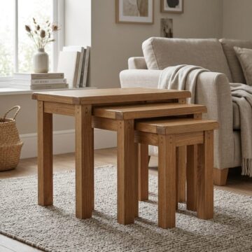 Penrith Oak Nest of Tables | Clearance