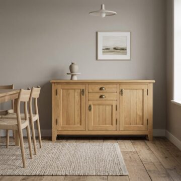 Penrith Oak 3 Door 2 Drawer Large Sideboard | Assembled