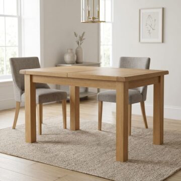 Penrith Oak Compact Butterfly Extending Dining Table