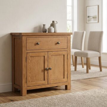 Wynyard Rustic 2 Door 1 Drawer Compact Sideboard | Assembled