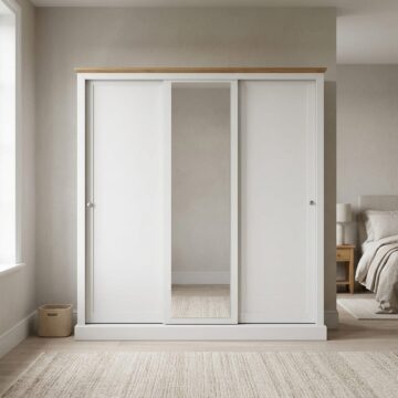 Latimer White 3 Door Sliding Wardrobe