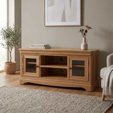 Catania Oak 2 Door TV Cabinet 120cm | Assembled