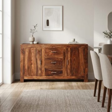 Taranto Sheesham 2 Door 3 Drawer Large Sideboard | Assembled