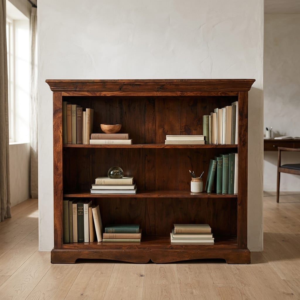 Rovigo Bhoja Low Sheesham Bookcase | Acacia