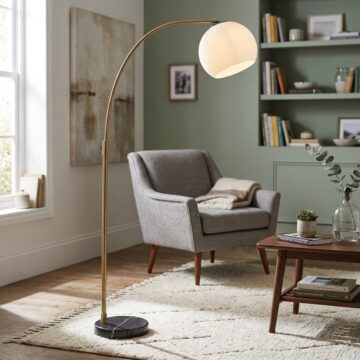 Otis Floor Lamp | Black Marble