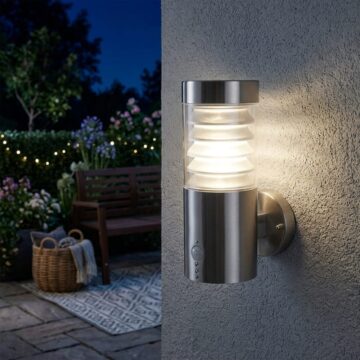 Gold Equinox LED PIR Wall Light
