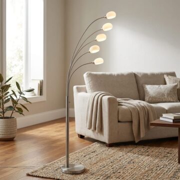 White Jaspa 5 Floor Lamp