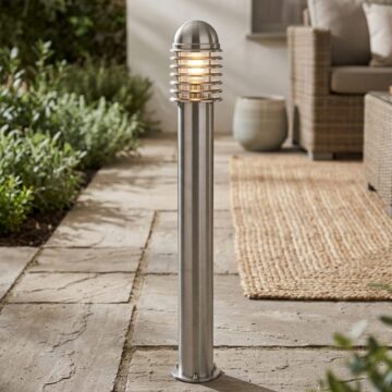 Silver Louvre Floor Lamp 1000mm
