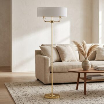 Nixon Floor Lamp | Brass