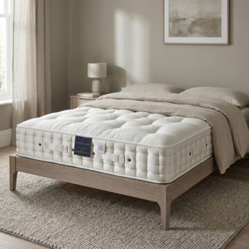 White Fenton & Farleigh 5ft King Size Mattress Natural Supreme 4500