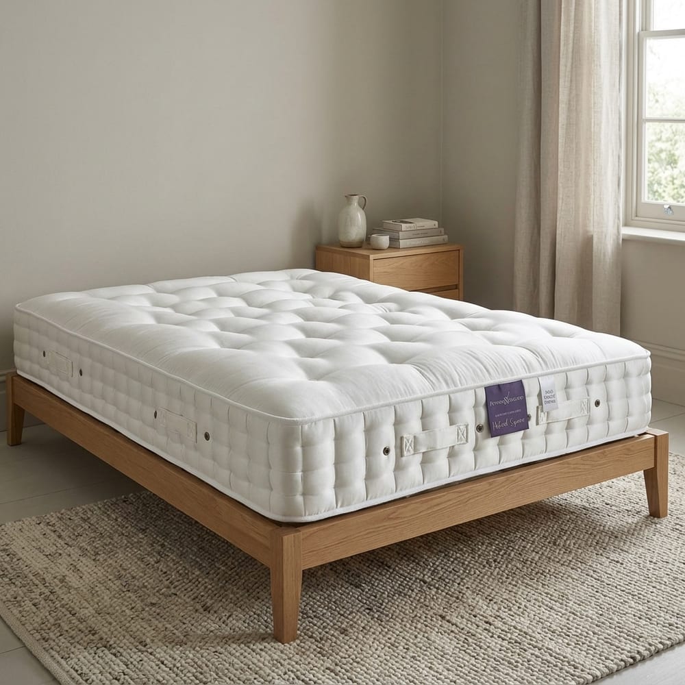 White Fenton & Farleigh 4ft6 Double Mattress Natural Supreme 4500