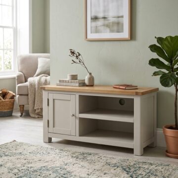 Tynedale Stone Grey 1 Door TV Unit 94cm | Assembled