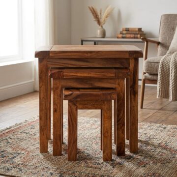 Montego Sheesham Nest of Tables