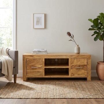 Shimla Petite Mango 2 Door Plasma TV Cabinet 120cm | Assembled