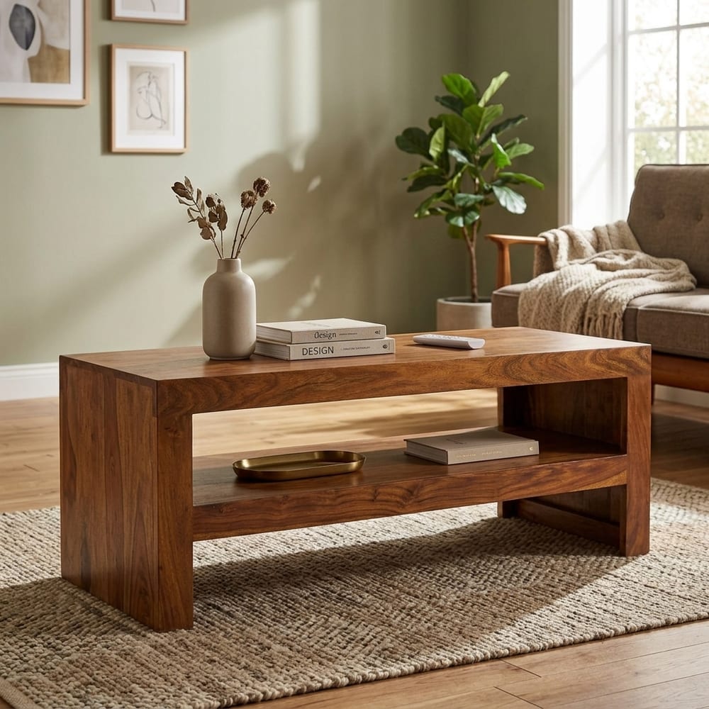 Shimla Sheesham Petite Coffee Table | Assembled
