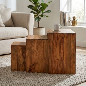 Shimla Sheesham Petite Nest of Tables | Assembled