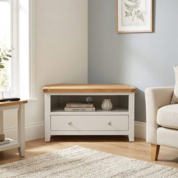 Norfolk White Corner TV Cabinet