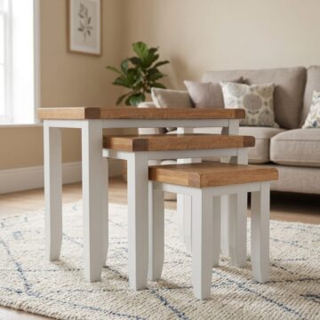 Norfolk French Grey Nest of Tables | Assembled