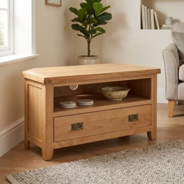 Norfolk Natural Oak Corner TV Cabinet