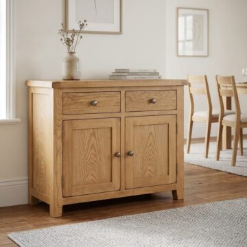 Norfolk Country 2 Door 2 Drawer Sideboard | Oak Top | Assembled