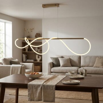 Attalea 1 Pendant Light Linear | Gold
