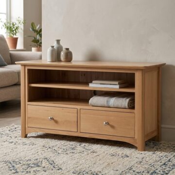 Wellington Oak TV Unit With Drawers
