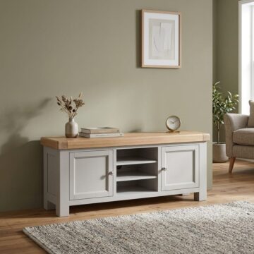 Havenwood Grey Tv Unit 1400 Light Grey | Assembled