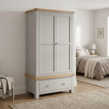 Havenwood Grey Gents Wardrobe Light Grey