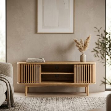 Serenity Oak 2 Door TV Unit 130cm