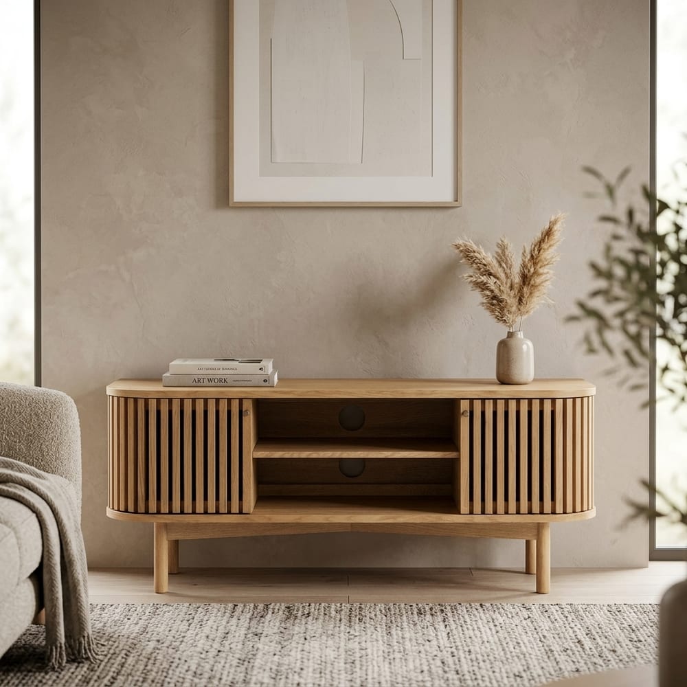 Serenity Oak 2 Door TV Unit 130cm