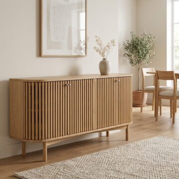 Serenity Oak 4 Door Large Sideboard
