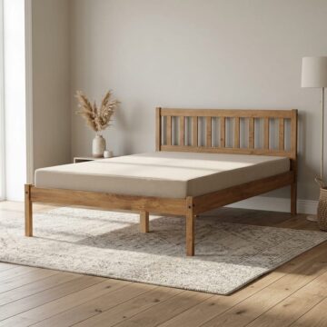 Lisbon Small Double Bed Brown