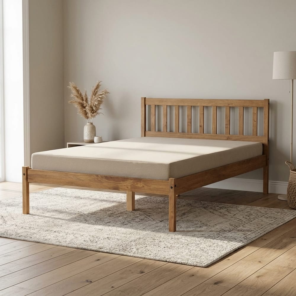 Lisbon Small Double Bed Brown