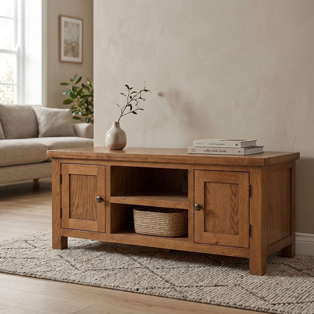 Wynyard Rustic 2 Door TV Unit 120cm | Assembled